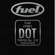 FUEL Adult Full-Face Motorcycle Helmet DOT Approved Gloss Black, Large