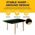 thumbnail image 4 of St. Patrick's Day Table Cloths for 4 Foot Rectangle Tables, Spring Lucky Shamrocks Leaves Black Patio Waterproof Elastic Fitted Tablecloths, Washable Rectangular Table Cover for Camping, 4 of 8
