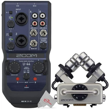 Zoom U-44 Portable 4x4 USB Handy Audio / MIDI Interface with XYH-5 Mic Capsule Kit