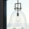 thumbnail image 6 of Innovations Lighting 411-1SL-BB-G412-14CL Newton Bell 14" Wide Pendant - Brass, 6 of 7
