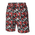 thumbnail image 4 of Fotbe Graffiti Valentine Day Trajes de Baño Estampados para Hombre, Shorts de Verano de Secado Rápido, Ropa de Playa, Bañadores-X-Large, 4 of 6
