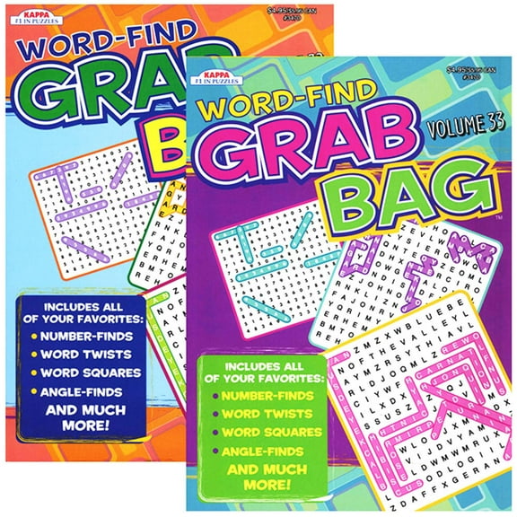 KAPPA Puzzles Book Ultimate Word Find Grab Bag | 2-Titles | Puzzles to Entertain Your Brain Popular Word Logic book | Brain Busters | Popular Word |