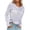 White, variant on Women Long Sleeve Tops Dressy Casual Metallic Luster Loose Fit Shiny Pullover T Shirt Blouse Fashion Trendy Clothes
