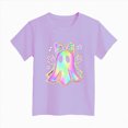 thumbnail image 4 of TOWED22 Halloween Shirts for Kids Toddler Pumpkin Ghost Skeleton Cotton Tshirt Clothes,Purple,4-5 Y, 4 of 5