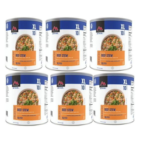 (6 Cans Pack) Mountain House Beef Stew #10 Can Freeze Dried Emergency Camping Food ✅