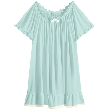 GHSOHS Robes for Women Homewear Maternity Robe Ladies Fashion Loose Court Cute Solid Color Pajamas Home Dress Nightdress Sleepwear Sleepshirt Robe Nightgown Homewear Lingerie