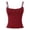 Red, variant on Tank Top for Women Sleeveless Spaghetti Strap Tank Tops with Built in Bra Slim Fitted Sports Bras Women Tops