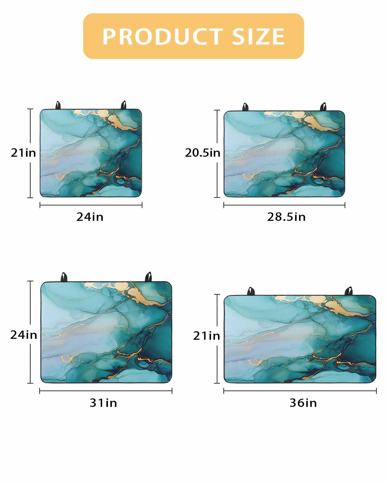 nqOlkjepod Large Induction Cooktop Protector Mat 36"x21", Turquoise Gold Marble Stove Top Covers for Electric Stove, Abstract Simple Geometric Stove Burner Cover Mats, Glass Top Stove Cover