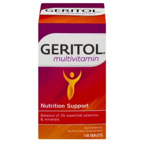 Geritol Multivitamin Nutrition Support Tablets, 100 ea (Pack of 3)