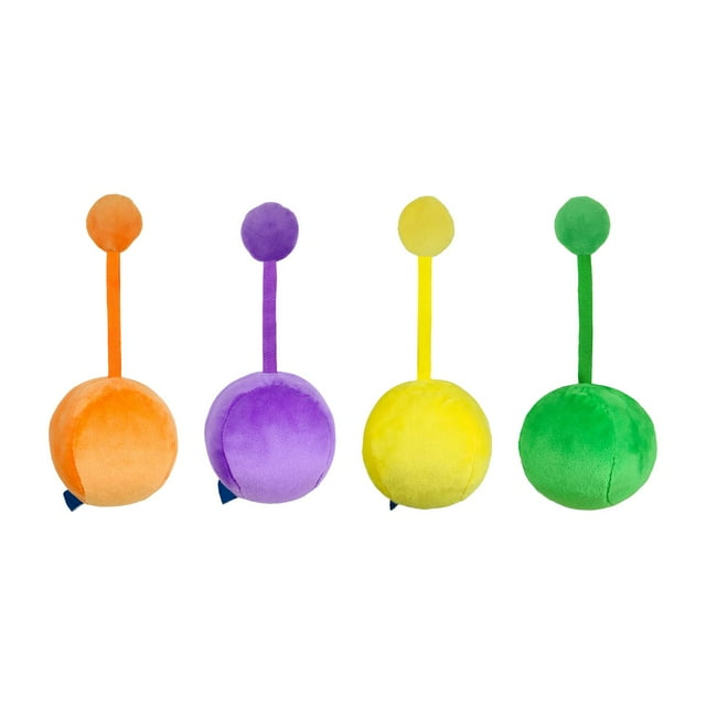 4 piezas de juguetes de pelota de peluche con sonidos suaves, cómodos, interactivos, colores de aprendizaje, práctica para niñas, regalos