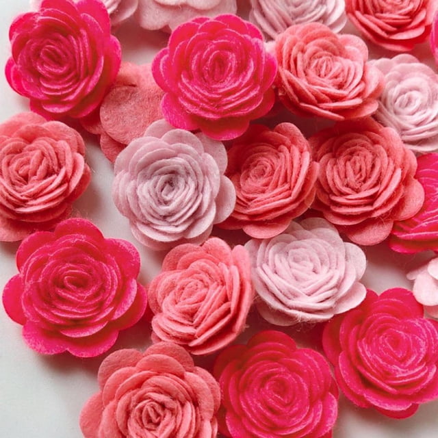 Gradient Combination Of Simulation Roses Scrapbook Stationery DIY Decorative Wreath Centerpieces Baby Shower Party Decorations Applique Toys Handmade Roses