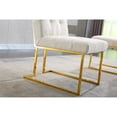 thumbnail image 5 of Newboti Furniture Modern Linen Dining Chair Set of 2, Tufted Design and Gold Finish Stainless Base 86929, 5 of 11