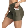thumbnail image 4 of Women's Swimsuit Bottom Stretchy Fitness Board Short with Pockets Swim Trunk, 4 of 5