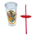 thumbnail image 2 of Harry Potter Hogwarts Crest Plastic Carnival Cup With Lid and Straw | 20 Ounces, 2 of 8