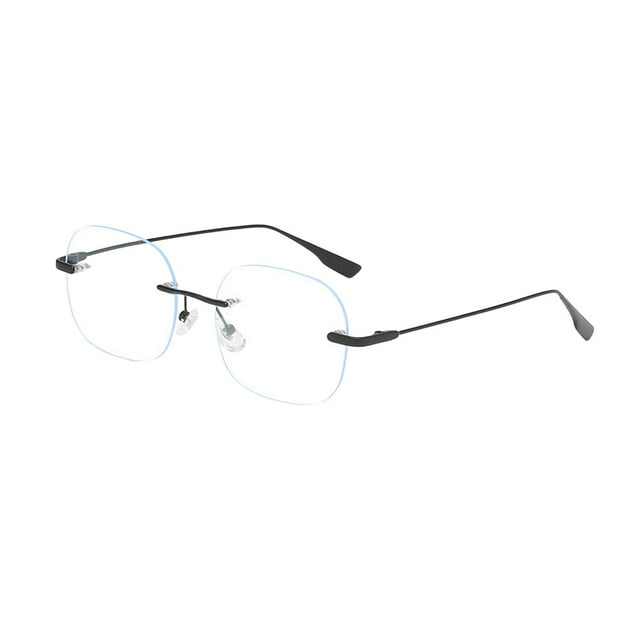 Bunblic Eye Glasses Blue Light Blocking Flat Mirror for Adult Work Screens Shopping Game Black Frame