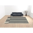 thumbnail image 2 of HomeRoots 514391 12 x 15 ft. Ivory & Black Wool Abstract Hand Tufted Handmade Rectangle Area Rug, 2 of 5