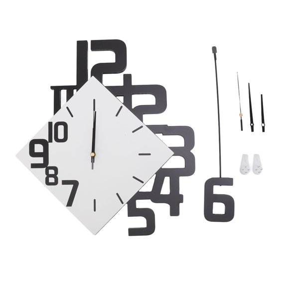 YUMILI Horloge Murale - Pendule sans Cadre Swing Horloges Murales Nombre Décoration DIY Assemblage Horloges Murales Modernes avec Mouvement Silencieux Horloge Murale pour Bureau