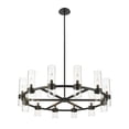 thumbnail image 2 of 12 Light Chandelier In Restoration Style-13 Inches Tall And 43.5 Inches Wide-Matte Black Finish Z-Lite 4008-12Mb, 2 of 2