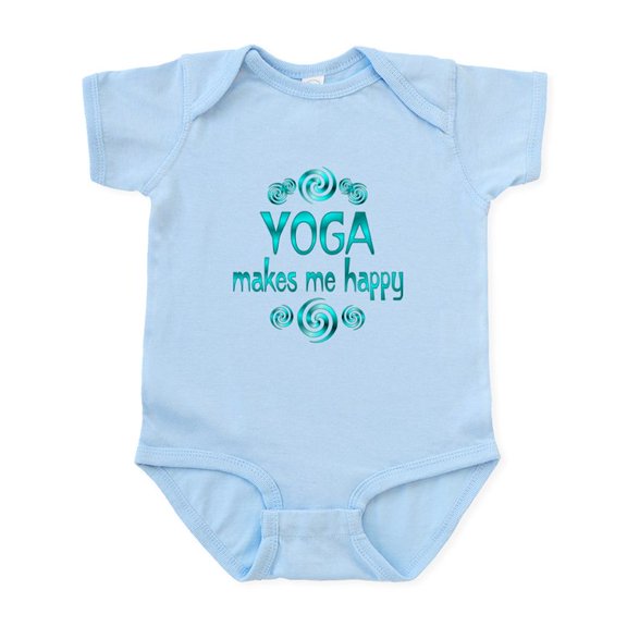 CafePress - Yoga Happiness Infant Bodysuit - Baby Light Bodysuit, Size Newborn - 24 Months