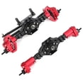 thumbnail image 2 of RC Car Front Rear Axle, Front Rear Axle, With Increased Height And Width Aluminum Alloy Housing For SCX10 II 90046 90047 1/10 RC, 2 of 8