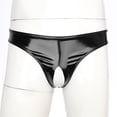 thumbnail image 4 of Lencería Pron aspecto mojado, Bikini de charol, calzoncillos para hombres homosexuales, tangas sexis sin entrepierna, ropa interior, calzoncillos abiertos, Mini bragas, 4 of 5
