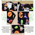 thumbnail image 5 of HAPPY BAY Men's Halloween Costumes Button Down Short Sleeve Summer Caribbean Party Shirt Holiday Hawaiian Shirts for Men L Halloween Clip Art Scary Black, 5 of 5