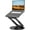 Black, variant on Telescopic Laptop Stand for Desk with 360° Swivel Base, Sit to Stand, Height Adjustable, Portable Riser Holder for Good Posture, Compatible with All Laptops 10-17"-Silver