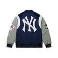 thumbnail image 5 of Men's Mitchell & Ness Navy/Gray New York Yankees Cooperstown Collection Team Origins Satin Full-Snap Jacket, 5 of 7