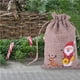 thumbnail image 5 of Bearachild 10 Uds. Bolsa de regalo de lino de Navidad, joyería de Papá Noel, bolsa de regalo de almacenamiento de dulces de Chocolate para niños, Kits de decoración para fiestas No.6 Bearachild HA042679-06, 5 of 6