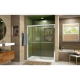 thumbnail image 2 of DreamLine Duet 32 in. D x 60 in. W x 74 3/4 in. H Semi-Frameless Bypass Shower Door in Chrome and Center Drain White Base, 2 of 15