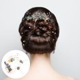 thumbnail image 4 of Miangastore 4 Pcs Pinces à Cheveux de Mariage, Accessoire de Cheveux Floral avec Strass pour Femmes et Filles, 4 of 8