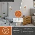 thumbnail image 2 of Olson 1 Light Brass Mid-Century Modern Wall Sconce Clear Globe Glass, 2 of 11