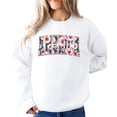 thumbnail image 2 of America Sweatshirt for Women, Teens & Girls Trendy Floral Patriotic Sweater White Sweatshirt Adult X-Large, 2 of 4