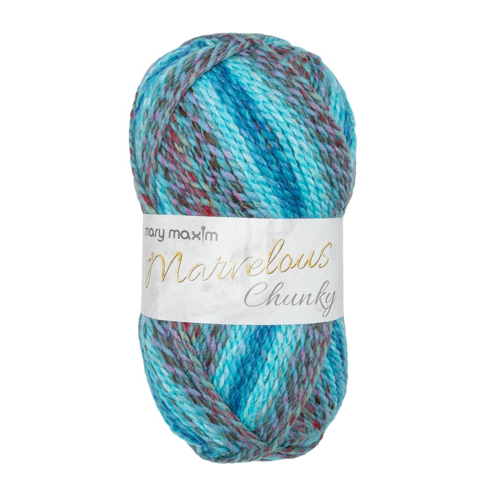Mary Maxim Marvelous Chunky Yarn “Berry Blast” 5 Bulky Weight Yarn