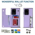 thumbnail image 2 of Dteck for Samsung Galaxy S20 Ultra Flip Wallet Case, PU Leather Magnetic Clasp Case with Card Slot Kickstand & Cross Body Strap Shockproof Protective Case for Samsung S20 Ultra Ladies, Purple, 2 of 10
