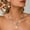 Gold White, variant on Luxury Crystal Flower Teardrop Necklace Earrings Set for Women Wedding Bridal Jewelry Set Prom Party Accessories