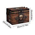 thumbnail image 3 of 1Pc Halloween Storage Bin, Skull Treasure Chest Print Zipper Lid, Decorative Storage Basket for Shelves, Car Trunk, Home Decor Gift, 3 of 6