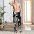 thumbnail image 4 of Bingfone Gothic Skull Floral Art Mens All Over Print Sleep Pajama Pants-XX-Large, 4 of 5