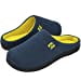 thumbnail image 2 of RockDove Men's Original Two-Tone Memory Foam Slipper, Size 9-10 US Men, Blue/Maize, 2 of 10