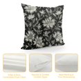 thumbnail image 4 of Qinduosi Black Brown Daisy Floral Block Print Pillow Covers Inch Decorative Square Pillow Cases Set of Farmhouse Home Decor Linen Throw Pillows For Sofa Couch Cushion Outdoor, 4 of 5
