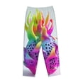 thumbnail image 4 of Daiia Colorful Glitter Dagon Fruit Women's Sleep Pant with Pockets and Drawstring,Pajama Pants-Large, 4 of 9