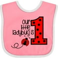 thumbnail image 3 of Inktastic Our Little Ladybug is 1 Boys or Girls Baby Bib, 3 of 4