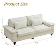 thumbnail image 6 of 79" Modern Deep Seat Sofa for Living Room with Adjustable Armrests & USB/Type-C Charging Ports ,3-Seater Loveseat for Apartment, Home Office, 6 of 8