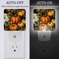 thumbnail image 2 of Thanksgiving LED Square Night Lights - Energy Efficient Plug-in Wall Lamp with Auto Sensor, Soft Glow Illumination - for Bedroom, Nursery, Bathroom - Set of 2, White, 2 of 6