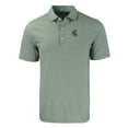 thumbnail image 2 of Men's Cutter & Buck  Green Michigan State Spartans Forge Eco Double Stripe Stretch Recycled Polo, 2 of 3