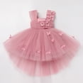 thumbnail image 5 of IBTOM CASTLE Toddler Baby Girls Birthday Party Dress Butterfly Embroidery Princess Tulle Tutu Wedding Pageant Evening Prom Ball Gown 18-24 Months Dusty Pink Butterfly, 5 of 8
