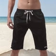 thumbnail image 2 of ibiyuan Workout Shorts Men Shorts Men Chinos Short Dress Shorts Casual Elastic Waistband Sweatshorts Mens Drawstring Straight-Fit Cotton Shorts Men Summer Beach Vacation Shorts with Pockets, 2 of 4