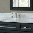 thumbnail image 2 of Modica Double Handle Polished Chrome Widespread Bathroom Faucet with Brass Drain, 2 of 2