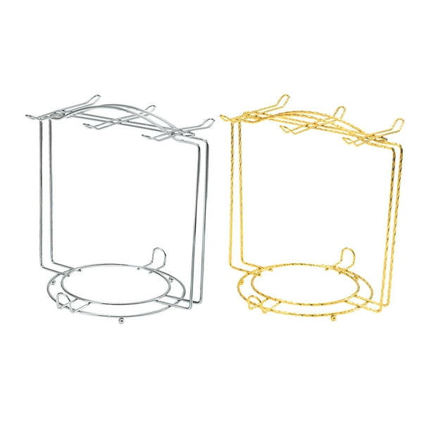 2 soportes de metal para tazas, escurridores de agua, para café, vasos de vidrio y platos. EstiloC