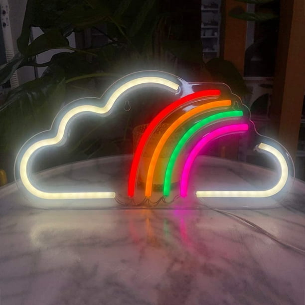 SAYDY arc-en-ciel nuage LED enseigne au néon lumière Art coloré néon  veilleuses intérieur mur décor USB alimenté 